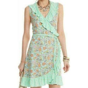 Matilda Jane Women's Sz. M Sleeveless Wrapped In Sunshine Green Dress NWT
